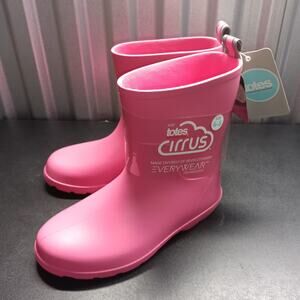 Totes Kids Pink Waterproof Rubber Non Slip Rain Boots